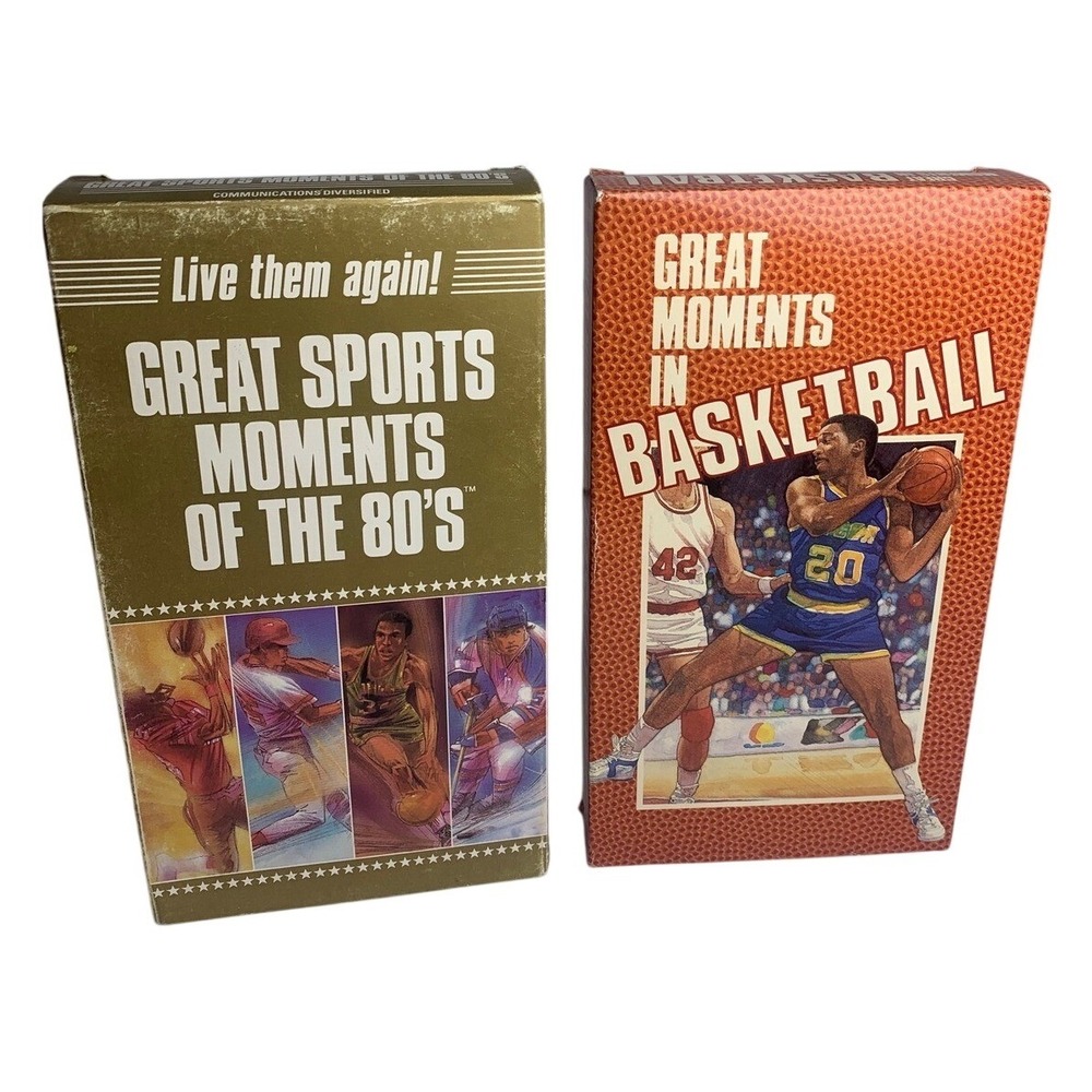 Vintage Great Sports Moments‎ of the 80s & Basketball VHS Lot 1989 Retro Sports